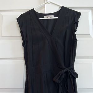 Loft Black Ruffle Dress size 4